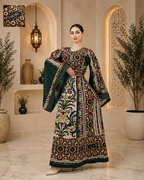 Flower Bouquet Thobe Beige