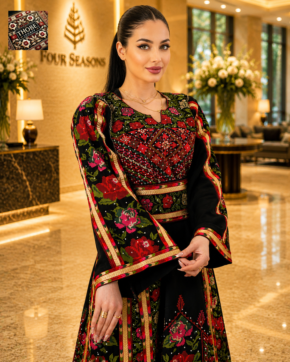 Layale Thobe Black