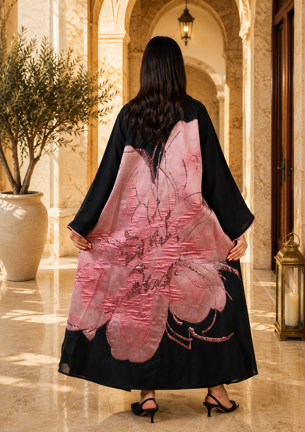 Midnight Blush Abaya