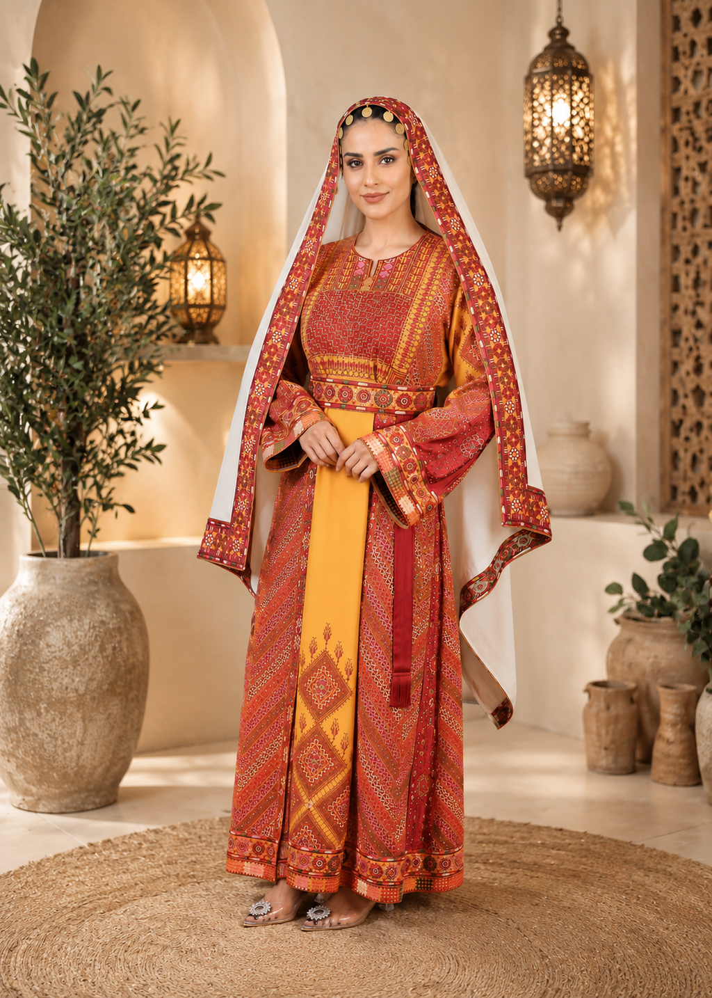 Embroidered Heritage Veil