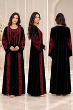 Layali Velvet Thobe & Abaya Set