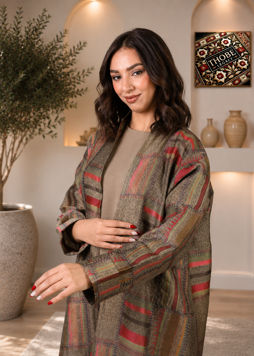 Mosaic Abaya Olive