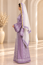 Lavender Heritage Tarha – Embroidered Veil