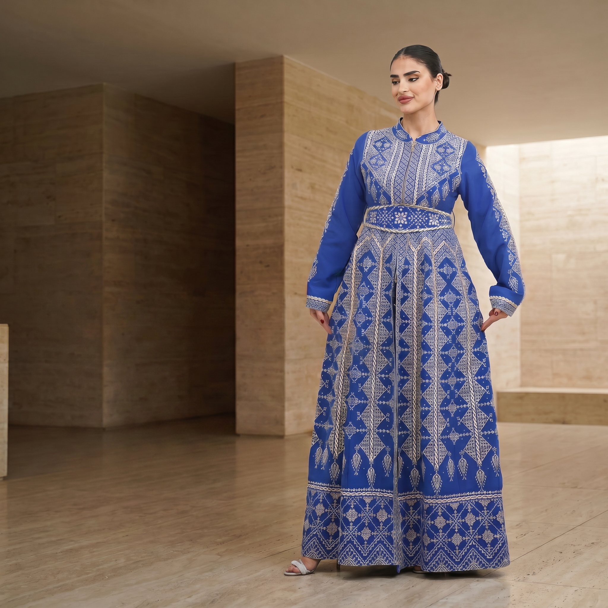 Jadayel Qaftan Royal Blue