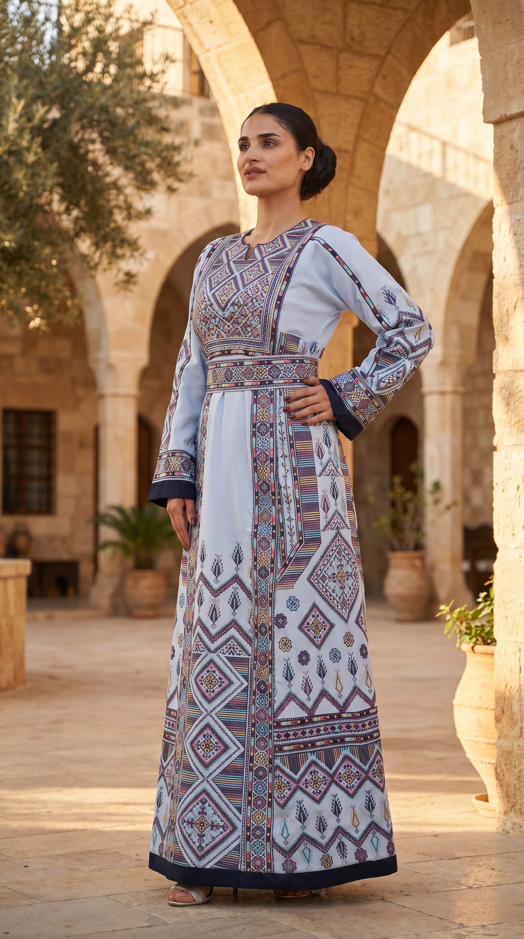 Ramallah Thobe Blue