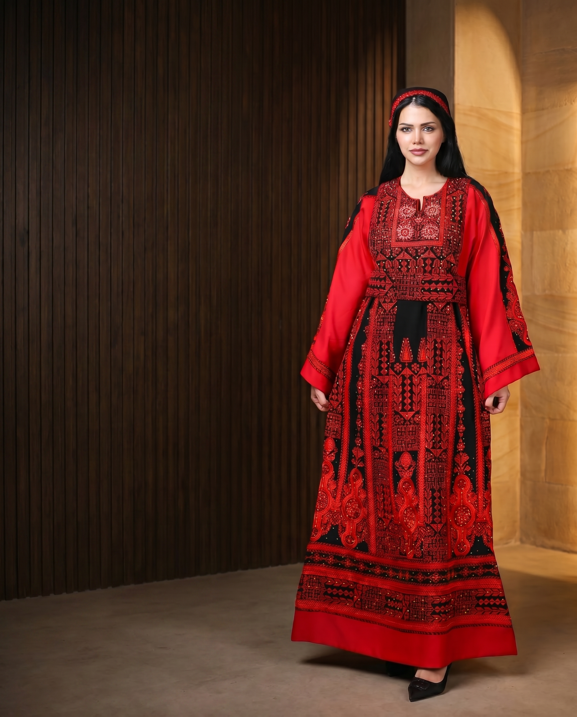 Scarlet Thobe Black