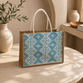 The signature Blue Geometric Tote