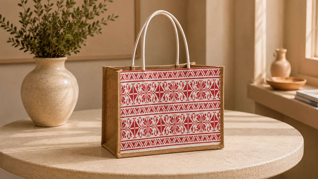 The signature Red Tatreez Tote