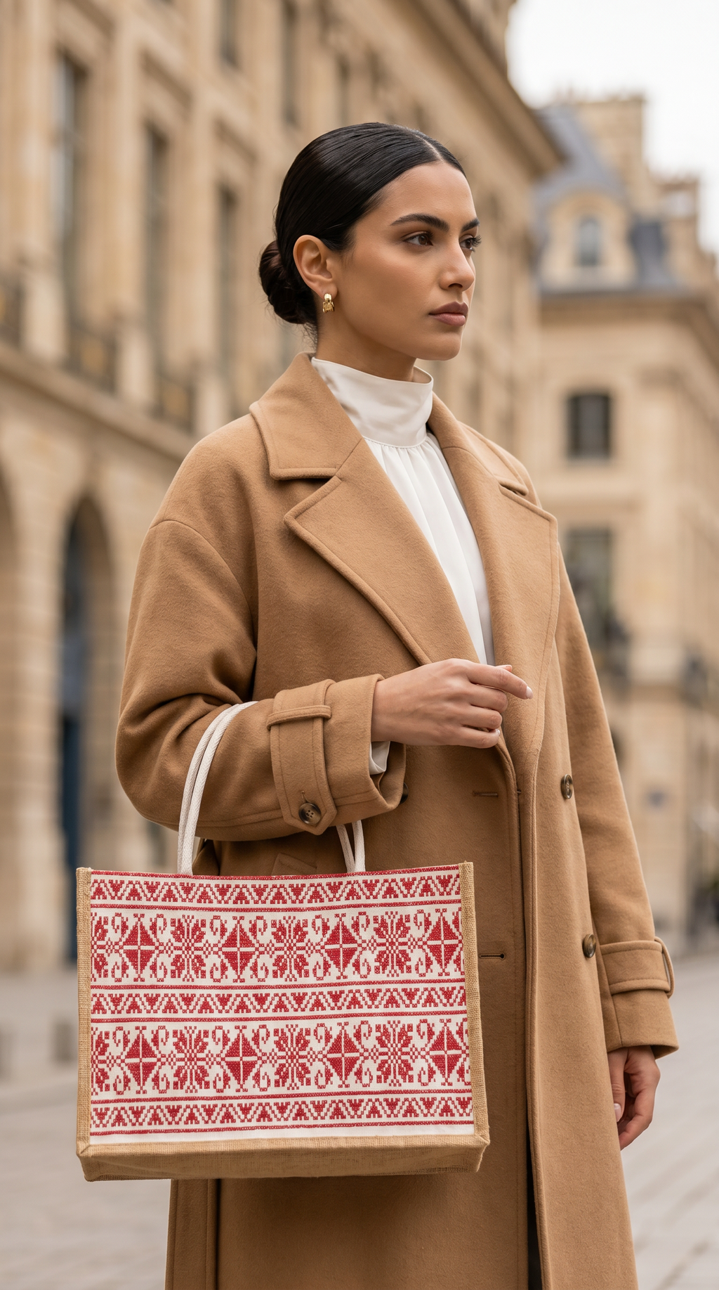 The signature Red Tatreez Tote