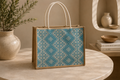 The signature Blue Geometric Tote