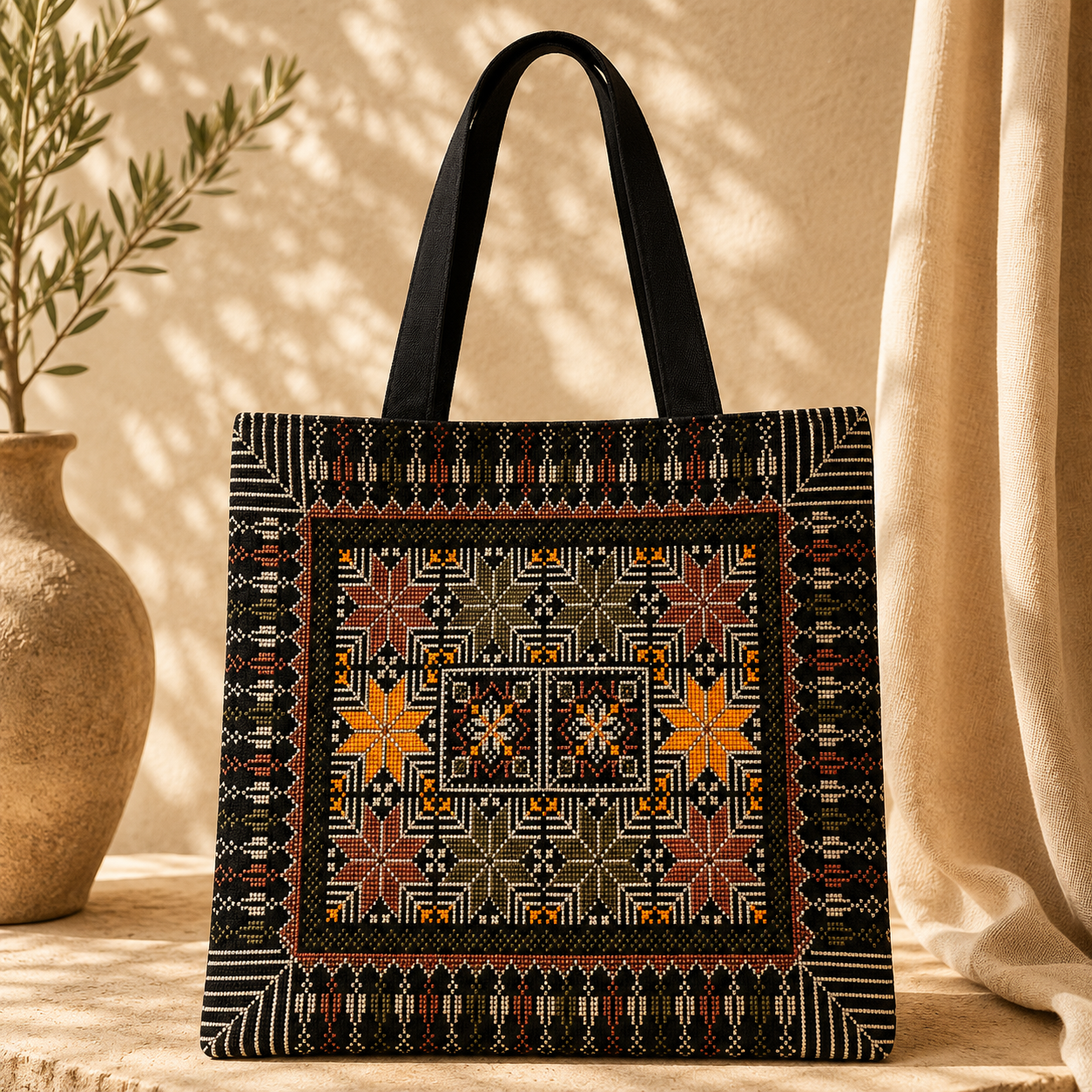 Bloom Tote Bag Brown