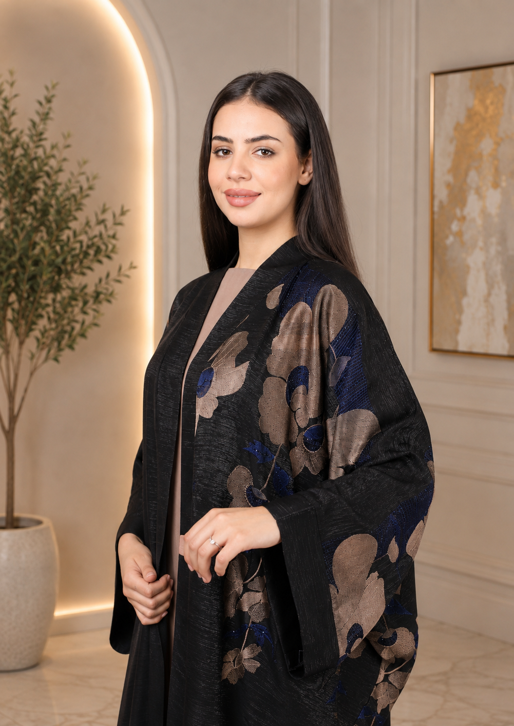 Poppy flower Abaya