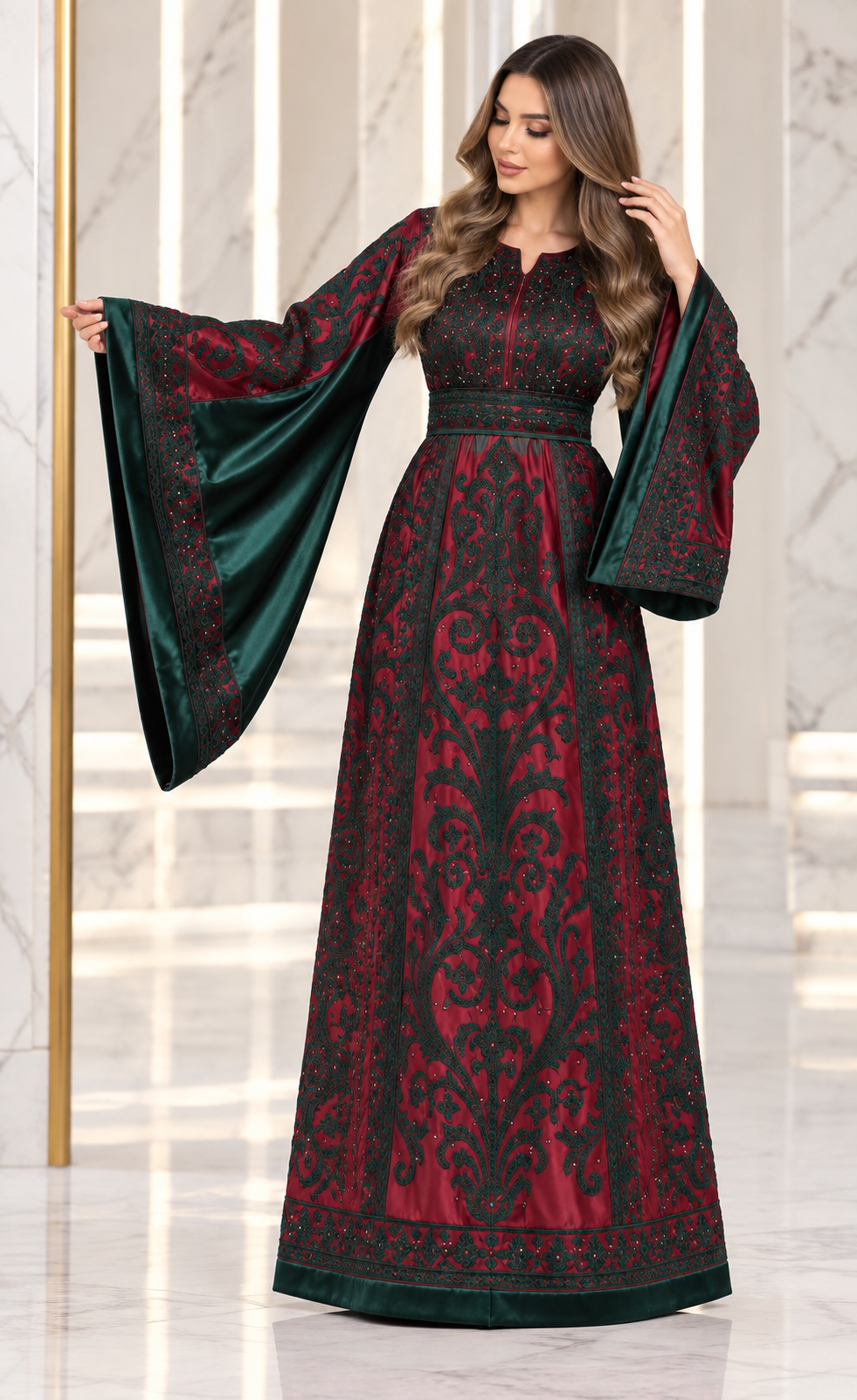 Bouquet Thobe Burgundy