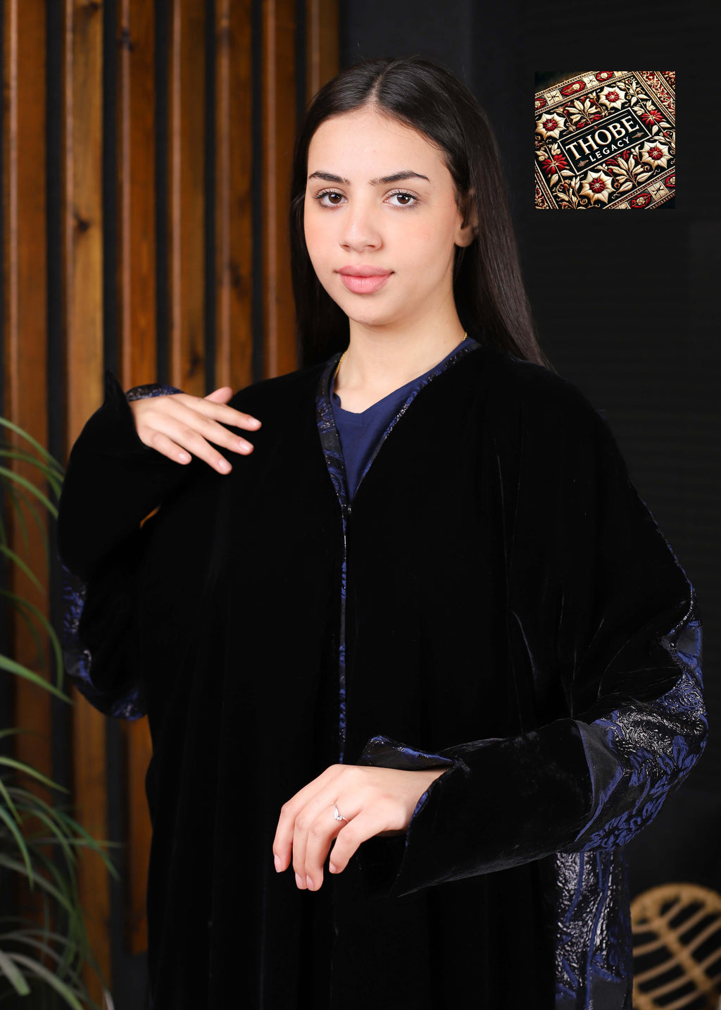 Midnight Azure Abaya