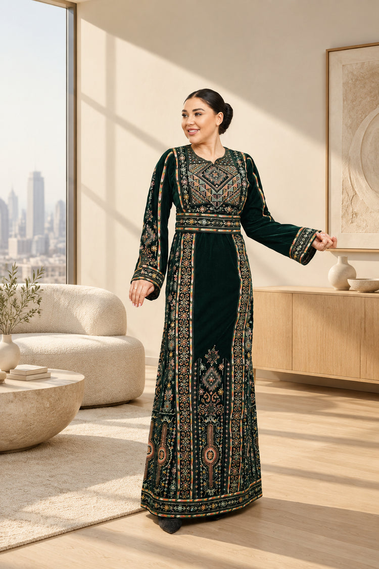 Lujain Velvet Thobe