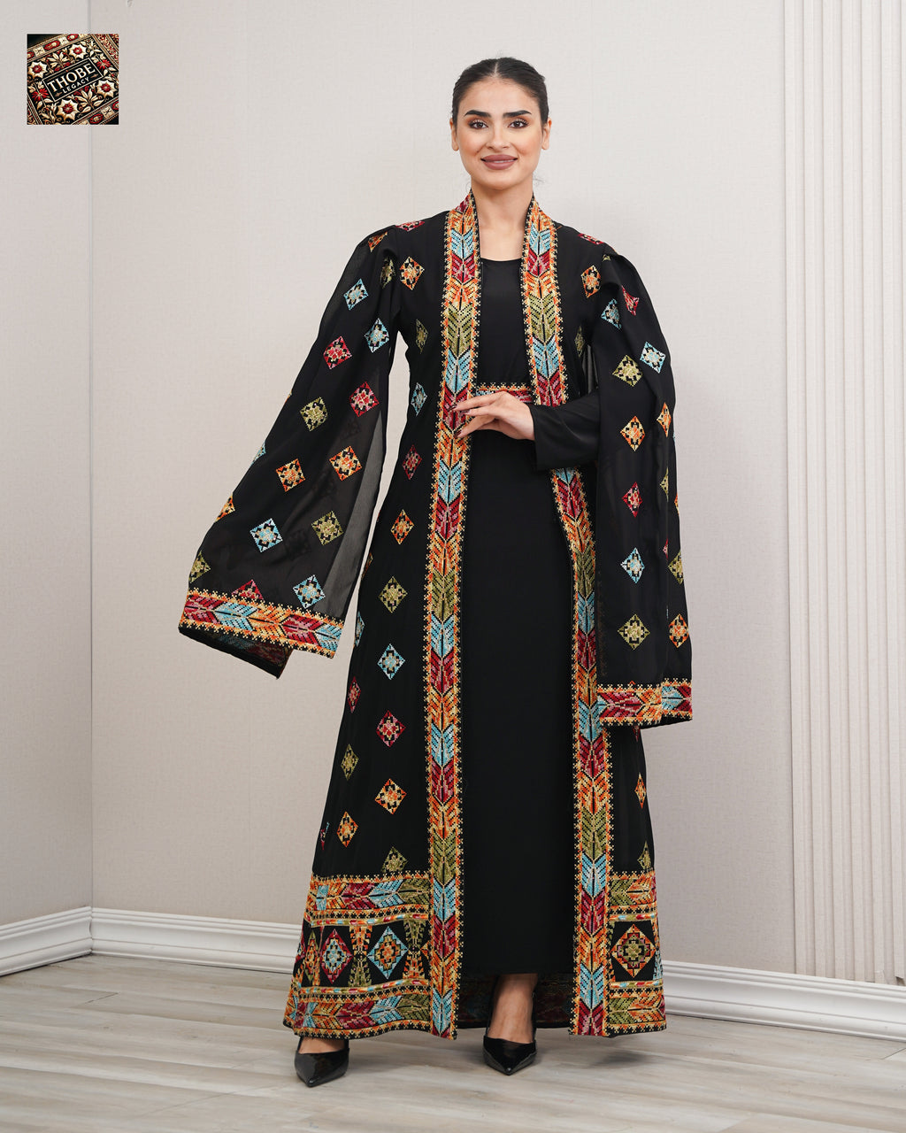 Zakhrafa Noir Abaya
