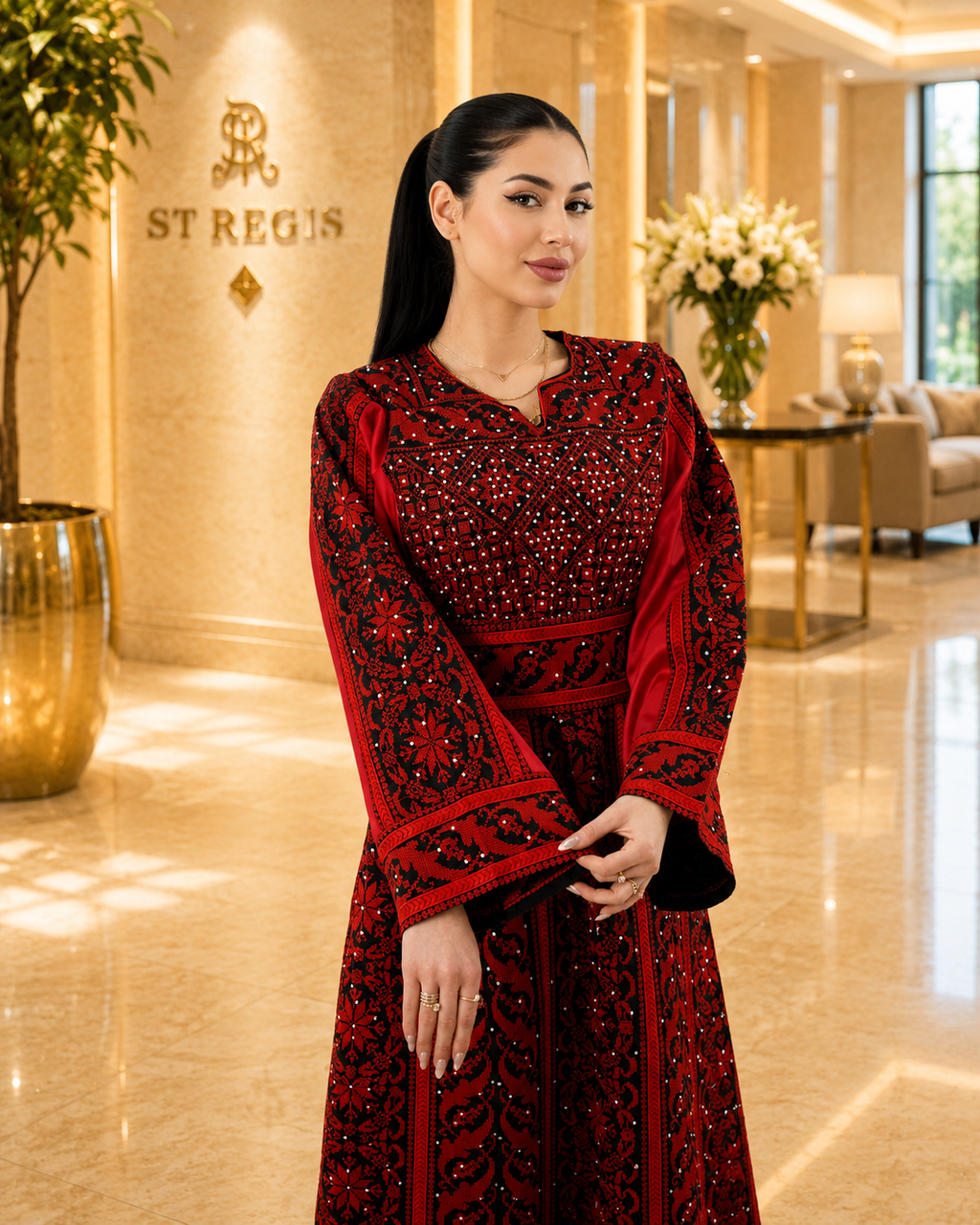 Bloom Thobe Red