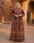 Qaftan Rawiya Burgundy