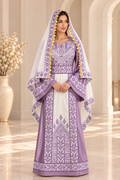 Lavender Heritage Tarha – Embroidered Veil