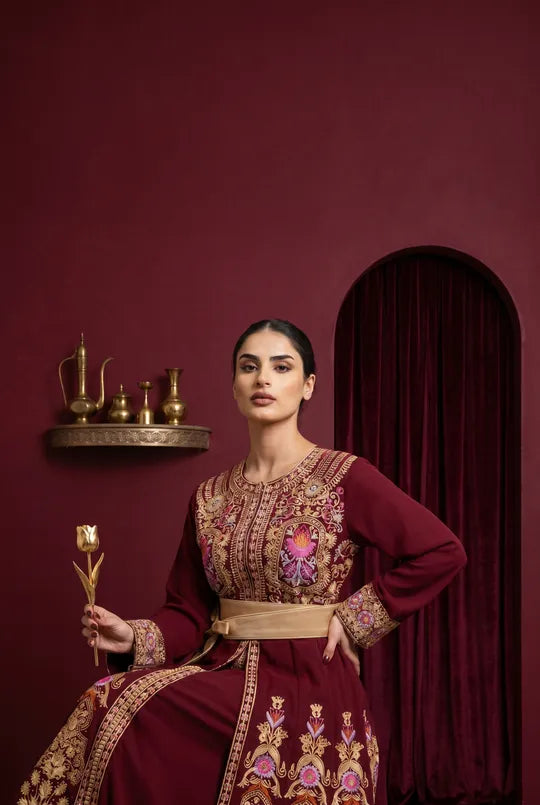Qaftan Tulip Burgundy