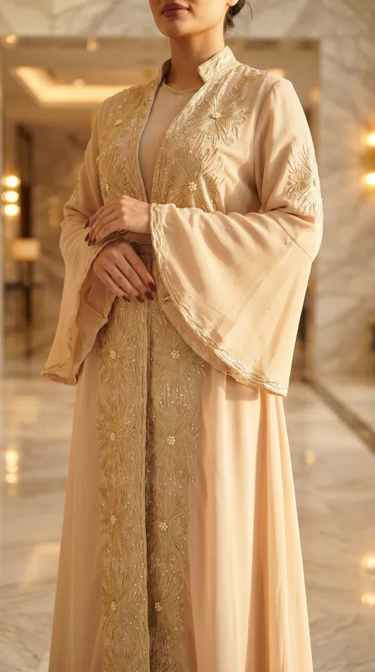 Thurayya Abaya Beige